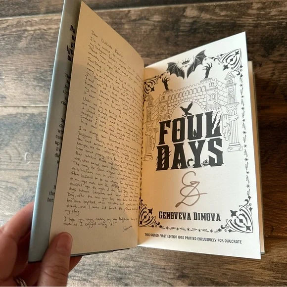 OwlCrate Exclusive Edition of Foul Days by Genoveva Donovan - Picture 4 of 5